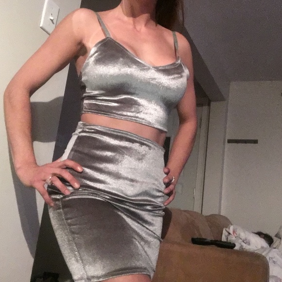 Set 2PCS velours gray - Picture 2 of 2